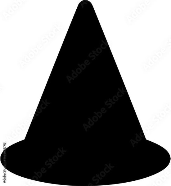 Obraz Sports cone vector icon showing simple training marker used for agility drills, field exercises, and movement practice