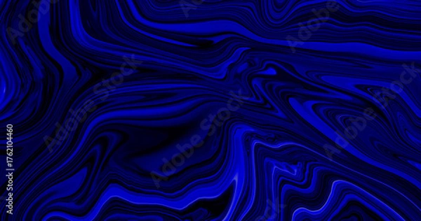 Fototapeta Marble ink colorful. Dark blue marble pattern texture abstract background.