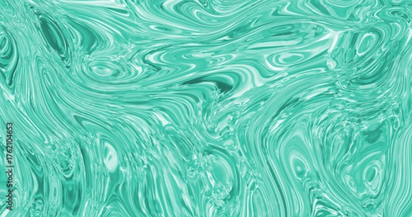 Fototapeta turquoise Marble ink colorful. green - blue marble pattern texture abstract background.