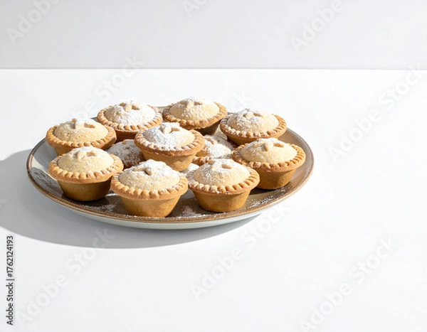 Obraz Festive holiday food backdrop featuring delicious Christmas treats on a bright winter day