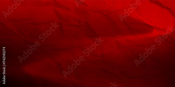 Fototapeta Vibrant Red Crumpled Paper Texture Background for Design, Abstract Art, and Backgrounds