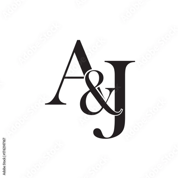 Obraz Elegant A&J Letter Logo Design
