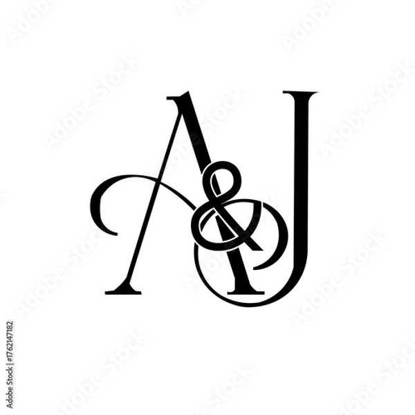 Obraz Elegant A&J Letter Logo Design