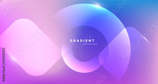 Obraz Colorful gradient abstract background with glowing circular shapes