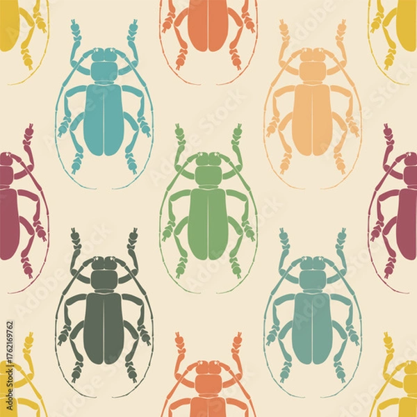 Fototapeta Insect seamless vector pattern 