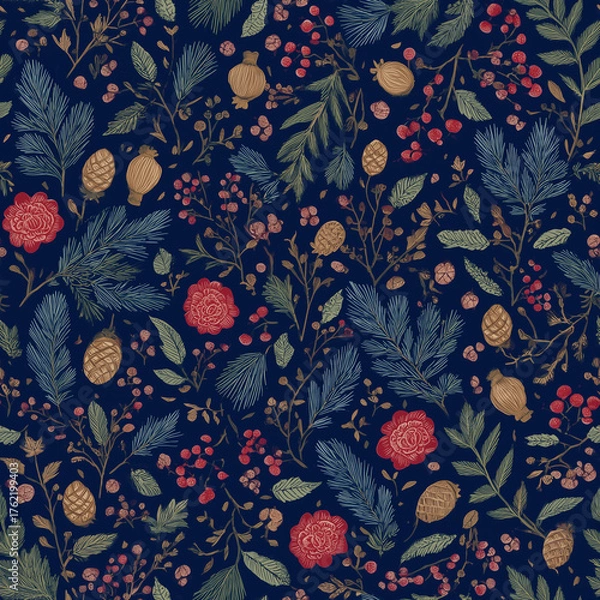 Obraz Christmas seamless pattern
