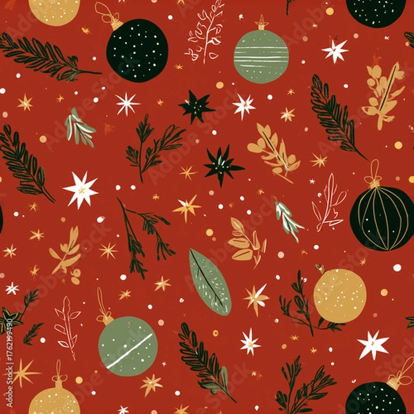 Obraz Christmas seamless pattern
