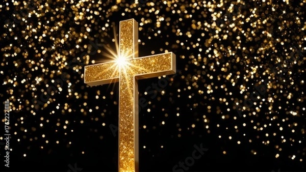 Fototapeta  十字架, 神, チャーチ, 宗教の, イースター, 神聖な, スピリチュアリティ,クリスマス, 星, 光, 夜, 休日, 空間, 星の多い, マジック, 