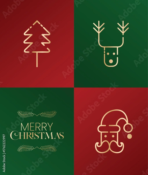 Obraz Merry Christmas Box Creative