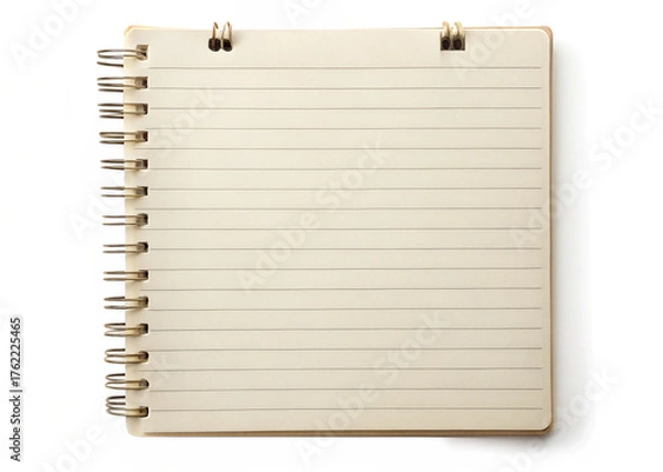 Fototapeta Notepad page isolated  on white background