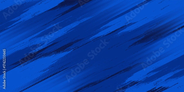 Fototapeta blue color pattern gradient grunge texture background. Dots pop art comics sport style vector illustration Abstract background dark blue with modern corporate concept