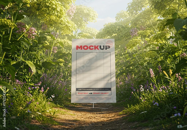 Obraz Poster Mockup on Nature Trail Path