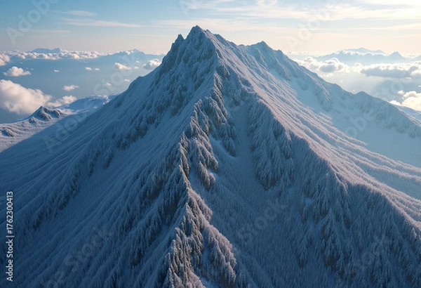 Fototapeta Mountain Shaped Like a Sleeping Giant