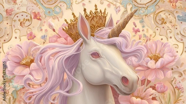 Fototapeta hand drawn vector illustration of a horse in a field