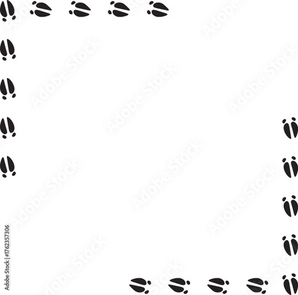 Obraz Moose Tracks Frame , Deer Tracks Border