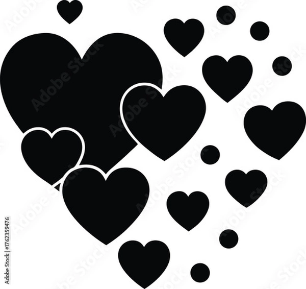 Fototapeta Abstract glowing geometric shapes seamless pattern on a dark textured surface isolated on transparent background