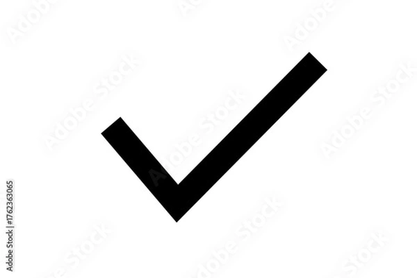 Obraz check mark icon right tick symbol in black colour. transparent background checkmark illustration