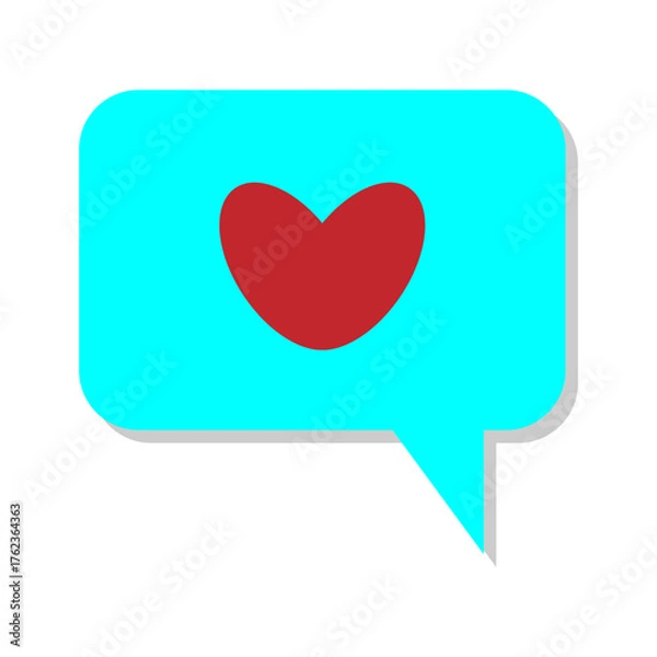 Obraz Conversation bubble with heart like