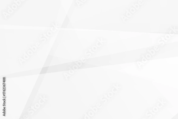 Fototapeta Minimal white and grey geometric background with polygons and gradients, vector EPS 10.