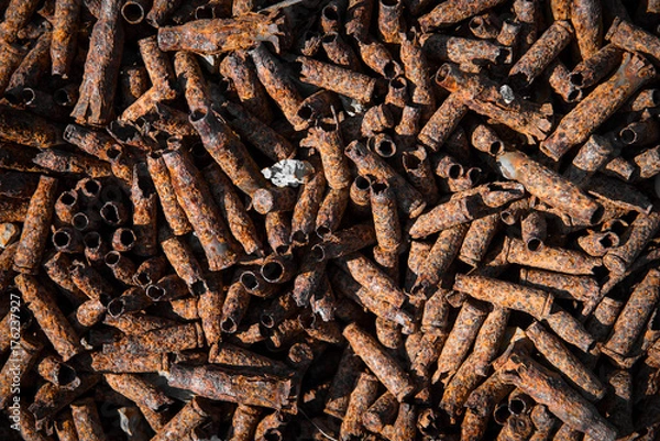 Obraz Background rusty shells from the machine gun