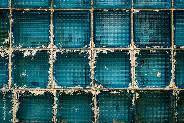 Obraz Decorative blue glass blocks