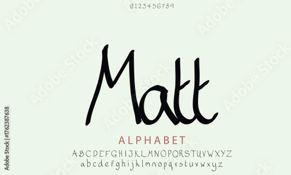 Fototapeta Luxury Matt Serifr alphabet letters font for logo