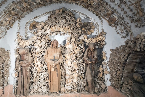 Obraz Cripta Frati Cappuccini di Roma. Ossa di scheletri