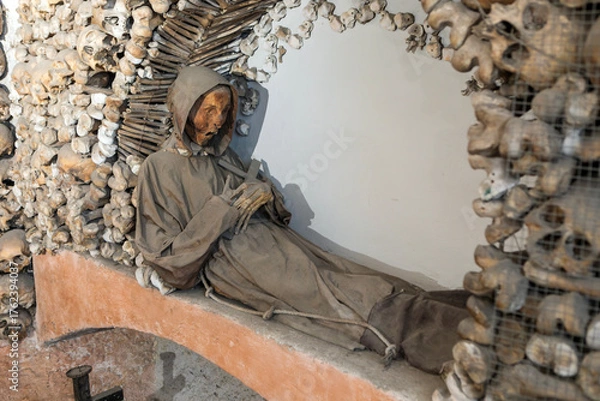 Obraz Cripta Frati Cappuccini di Roma. Ossa di scheletri
