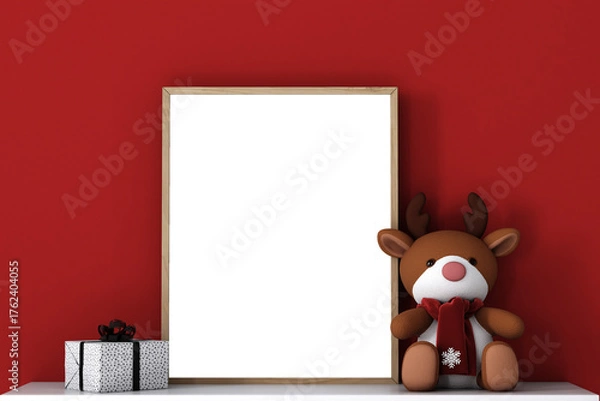 Fototapeta christmas frame mockup