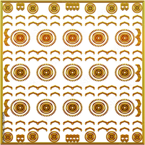 Obraz vector seamless pattern with circles, arc