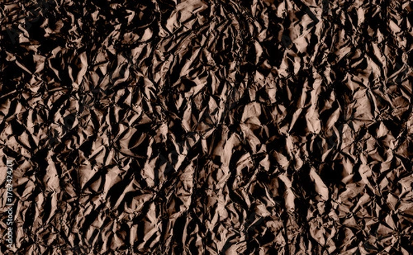 Obraz セピアの色、メタル感もある凹凸のある表面の質感でデザインした背景、壁紙、テクスチャ