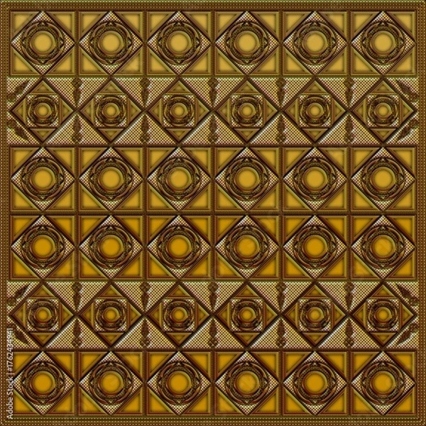 Obraz seamless pattern with golden circles