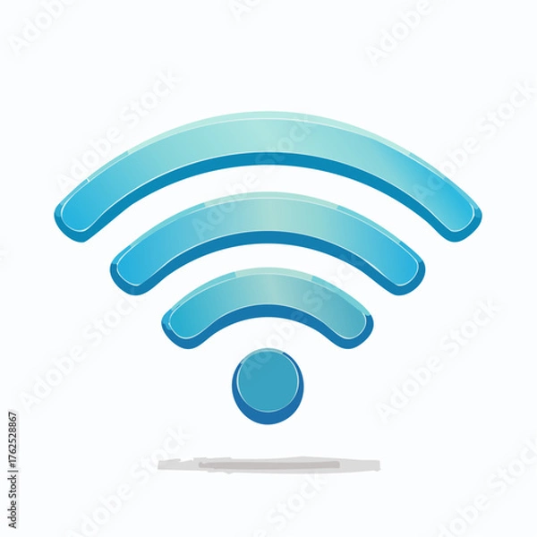 Obraz Luminous wifi signal illustration conveys modern connectivity and communication
