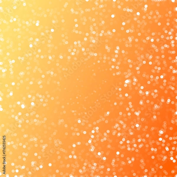 Fototapeta Vibrant Orange and Yellow Gradient Background with White Bokeh Sparkle Dust Effect