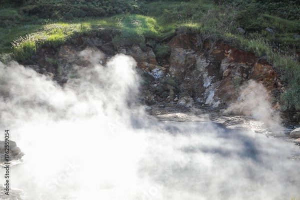 Obraz 地表から上がる湯気