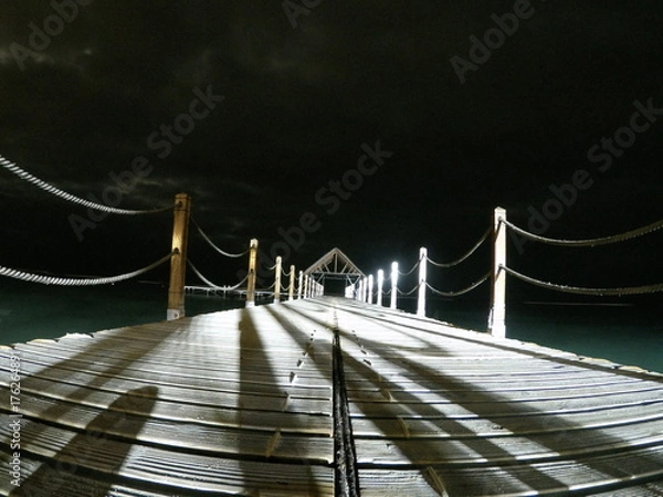 Obraz Nigh Time Sea Decking