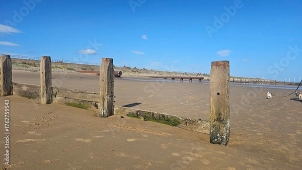 Obraz fence on the beach