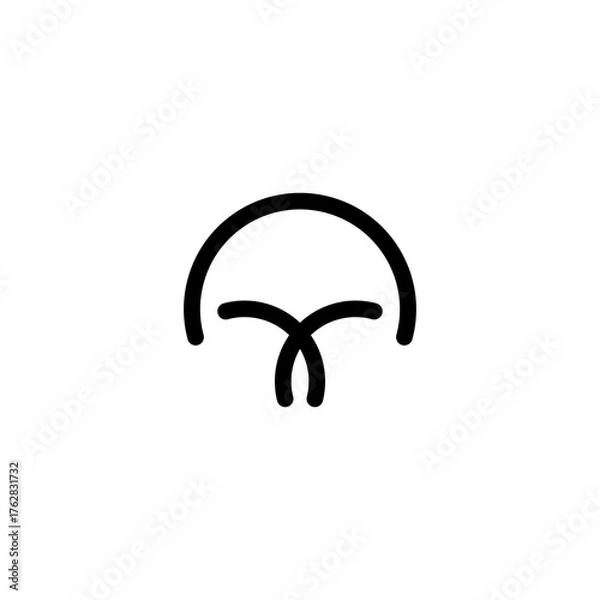 Fototapeta abstract banyan tree logo, silhouette tree design