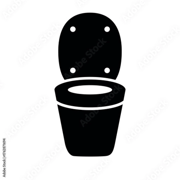 Fototapeta toilet bowl icon vector design template