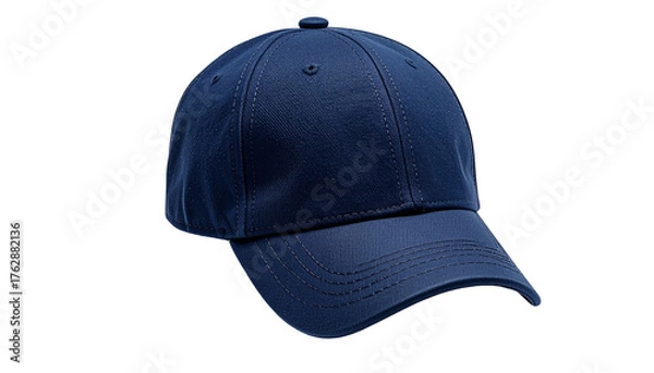 Obraz Solid navy ball cap against black