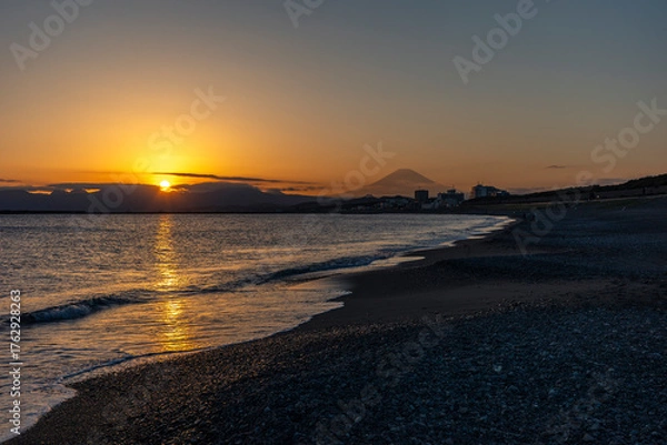 Fototapeta 神奈川県茅ヶ崎海岸からの風景