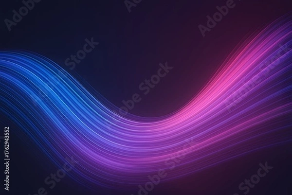 Obraz Futuristic 3D Flow Lines with Gradient Colors