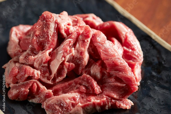 Obraz Fresh raw meat on a plate