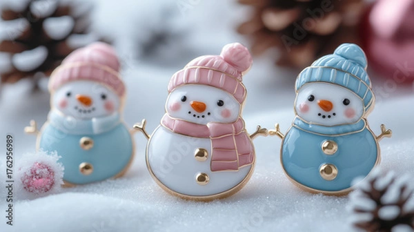 Obraz Snowmen on the snow