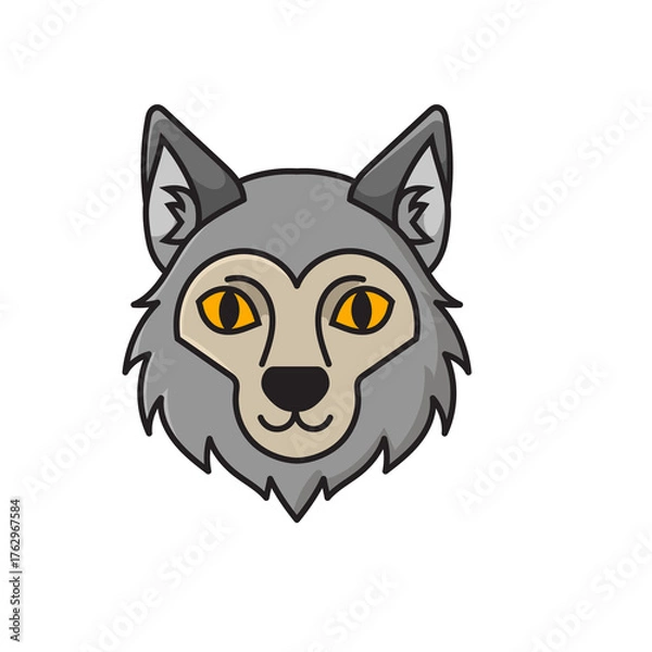 Obraz Cartoon Wolf As Decoration Halloween