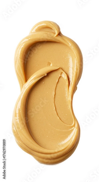 Obraz Creamy Peanut Butter Swirl Isolated Smooth Texture