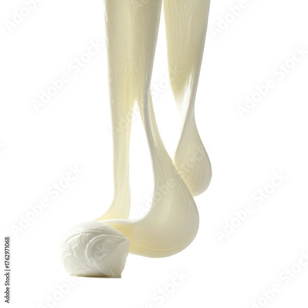 Obraz Creamy White Liquid Flowing Smoothly with Gentle Light