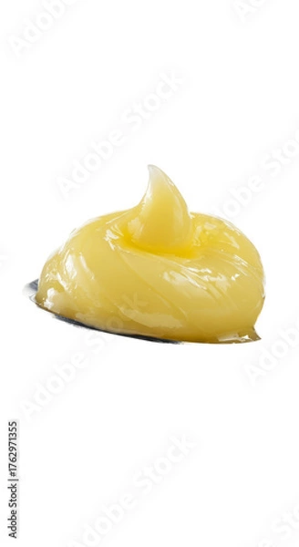 Obraz Creamy Yellow Honey Swirl With Golden Yellow Background Macro Shot