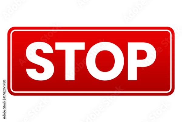 Fototapeta stop red button element png file
