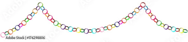 Obraz christmas paper chain vector